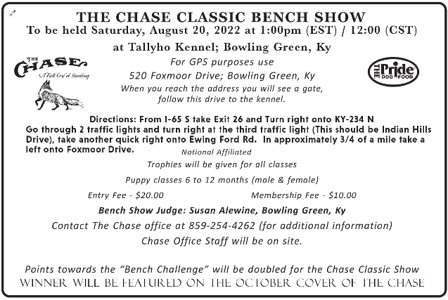 Chase Classic Bench Show 2022